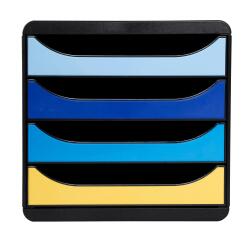 Módulo Clasificador Big Box 4 cajones A4+ 34,7x27,8x27,1 cm - BeeBlue - Colores surtidos