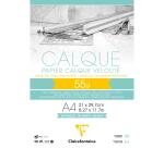 Papier Calque bloc collé 50F A4 55g
