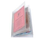 Packung mit 10 Stück Schutzhüllen 4-teilig aus glattem PVC 200µ, 88x138mm - Kristall