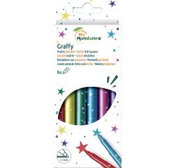 Pochette de 6 feutres pailletés - Multicolore