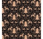 Kraft 70g, rl 50x0,70m Flora noir - Noir