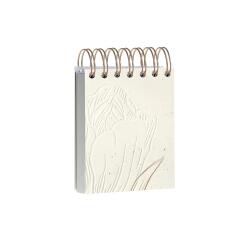 Tulip paper, Bloc volledige binding kop 9x11 cm, 160 bladen, effen