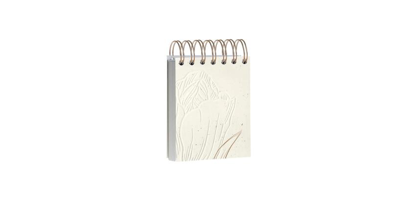 Tulip paper, Bloc reliure intégrale en-tête 9x11 cm, 160 feuilles, uni