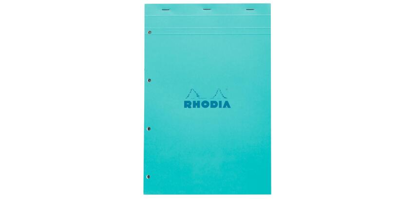 Rhodia bloc agrafé COULEURS N°20 5/5 80 feuillets microperforés et perforés 4 trous, couvertures assorties - Assortis