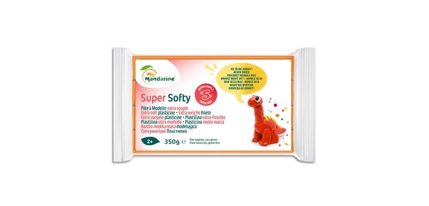 Darwi pâte à modeler Super Softy 350 g, orange