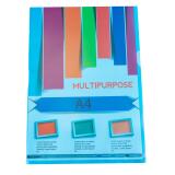 Sachet de 100 pochettes coin polypropylène grainé 12/100e - A4 - Couleurs assorties