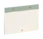 Flying Spirit Green bloc planner à rivets 24x17cm 60 feuillets imprimés détachables. - Vert de gris