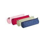 Trousse textile ronde Ø7x22 cm, 3 couleurs assorties - - Assortis