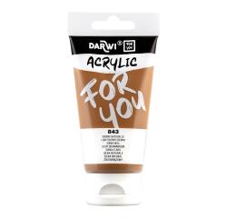 Darwi For You tube de peinture acrylique 75 ml - Sienne naturelle
