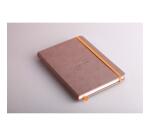 Rhodiarama carnet rembordé rigide A5 192 pages ligné papier ivoire 90g fermeture élastique - Taupe