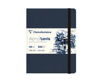 Alpha Lavis carnet cousu 40F A5 300g - Bleu