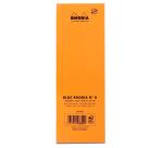 Bloc agrafé Rhodia N°8 7,4x21 cm 80 feuillets ligné 80g - Orange