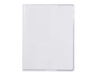 Protège-cahiers cristalux avec rabats marque-pages PVC 22/100ème 17x22 cm - Incolore