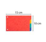 Divider 10x15cm pressboard 225g 4tabs - Assorted colours