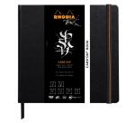 Rhodia Touch - Carb'on Book - brochure rembordé rigide 21x21 cm 112p uni papier Carb'on NOIR 120g - Noir