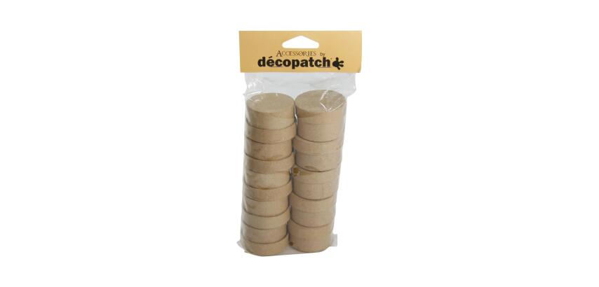 Set 10 petites boîtes rondes 3x15x30cm - Kraft