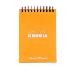 Bloc reliure intégrale Rhodia Classic 10,5x14,8 cm 80 feuillets dot microperforé 80g - Orange