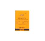 Bloc agrafé Rhodia le R N°11 7,2x10,5 cm 70 feuillets ligné 90g - Orange