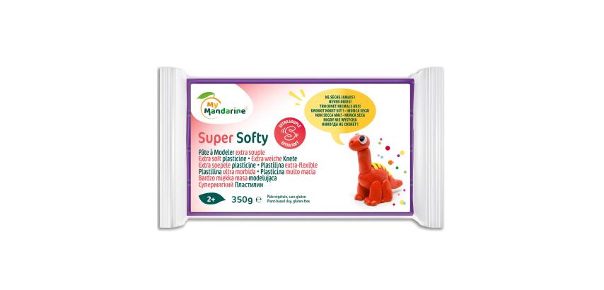 Darwi pâte à modeler Super Softy 350 g, pourpre