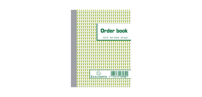 Orderbook ligné 13,5x10,5cm 50 feuillets double autocopiant