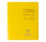 Cahier Travaux Pratiques piqué Koverbook 17x22cm 64 pages grands carreaux + uni 90 g couverture polypropylène transparent - Assortis