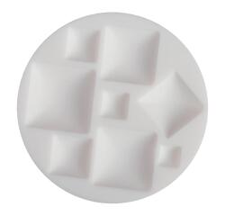 Cernit silicone mould ø 7 cm Square cabochons - White