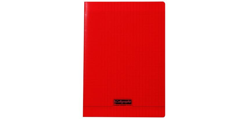Cahier piqué 8000 POLYPRO A4 48 pages grands carreaux 90 g - Rouge