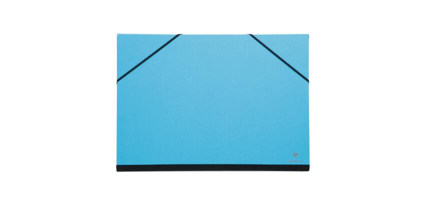 Carton à dessin Couleur à élastiques 26x33cm - Turquoise