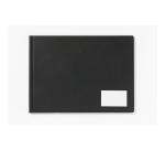 Portalistino Goldline PVC, 24 buste liscio - A3 in orizzontale - Nero