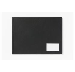 Portalistino Goldline PVC, 24 buste liscio - A3 in orizzontale - Nero