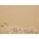 Barquette de 400 sets de table papier gaufré, Kraft Fleuri - Format 30x40cm - Floral