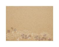 Barquette de 400 sets de table papier gaufré, Kraft Fleuri - Format 30x40cm - Floral