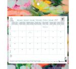 Calendrier mensuel EasyCal Sophie Adde 24 x 18 cm agrafé sur plaque cartonnée imprimée 27,5 x 30,5 cm 2027 Fleurs - Visuels assortis
