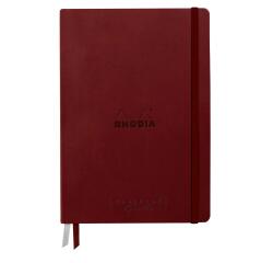 Rhodiarama Goalbook Creation rembordé rigide A5 100p papier lavis technique blanc uni 200g avec élastique - Lie de vin