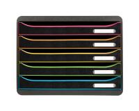 Module de classement Big Box Plus horizon 5 tiroirs Glossy - Noir/arlequin