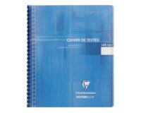 Cahier de textes reliure intégrale Koverbook 17x22cm 148 pages grands carreaux couverture polypropylène transparent - Assortis