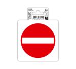 Paneel in slipvrij zelfklevend PC 'Verboden toegang' 10 cm rood