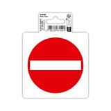 Panneau PP adhésif antidérapant Sens interdit 10 cm - Rouge