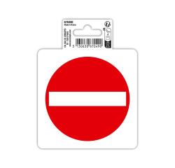 Panneau PP adhésif antidérapant Sens interdit 10 cm - Rouge