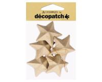 Sachet de 5 étoiles 3x11,5x18cm - Kraft