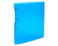 Classeur 4 anneaux plastifié Exacompta Iderama A4 maxi - Dos 4 cm bleu ciel