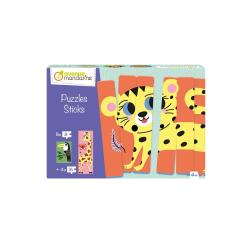 Puzzles Sticks, Animaux de la savane - Multicolore