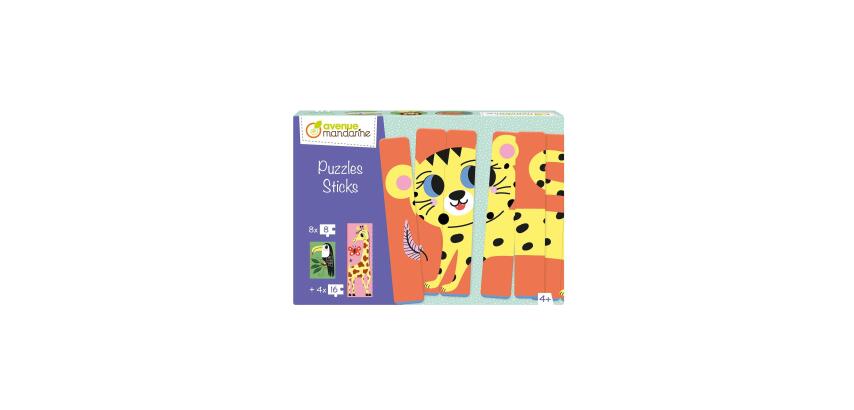 Puzzles Sticks, Animals of the savannah - Multicolour