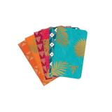 Carnet piqûre textile Neo Deco Collection Mi-Saison 7,5x12 cm 48 pages ligné motifs assortis papier ivoire - Assortis