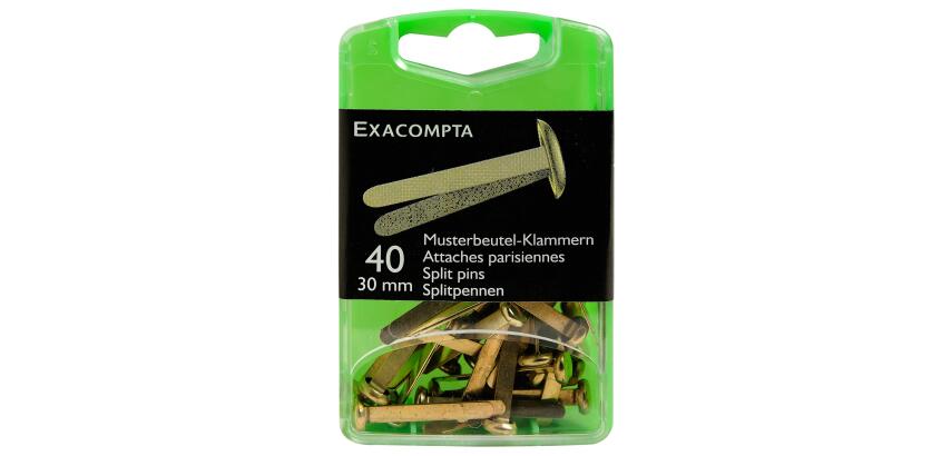Doos met 40 splitpennen 30mm - Goud
