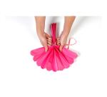 PAPIER DE SOIE, Set de 3 pompons à suspendre Ø30x1 et Ø40x2 - Cyclamen