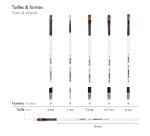 Darwi For You, Set mit 5 feinen Pinseln 2 - Weiß