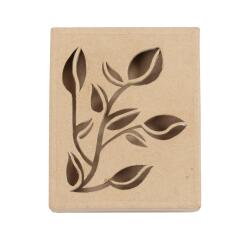Boîte végétale rectangle 15x12x3cm - Kraft