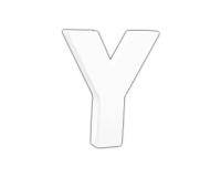 Petite lettre Y 12cm - Blanc