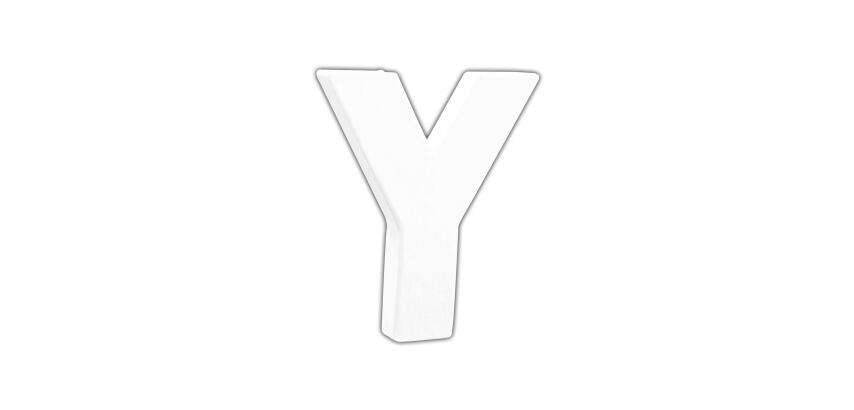 Petite lettre Y 12cm - Blanc